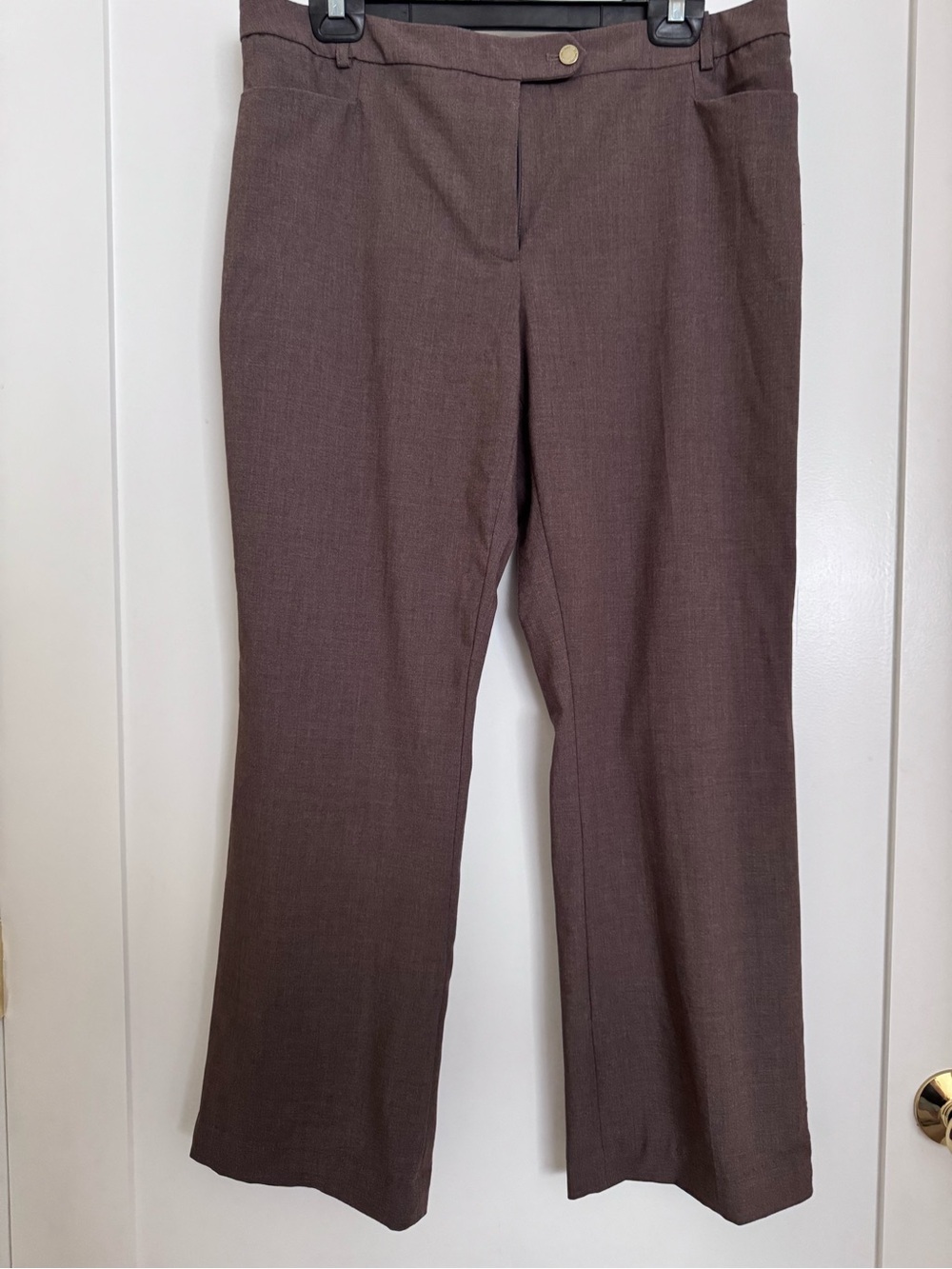 Calvin Klein Women's Brown Boot-Cut Dress Pants